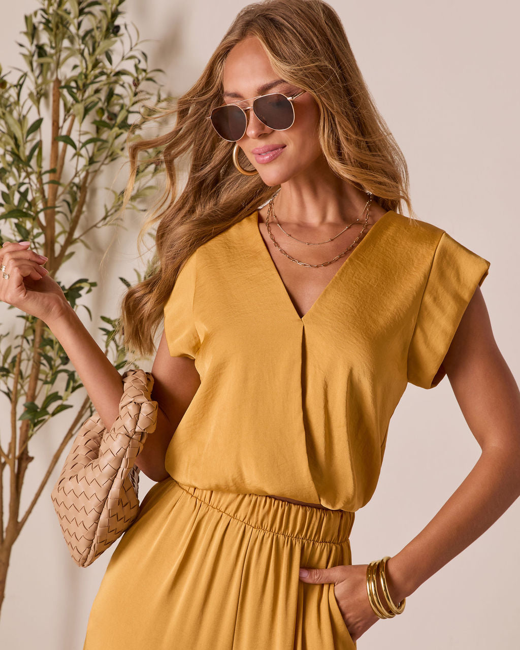 Better Days Draped Front Top-Vogue Logic
