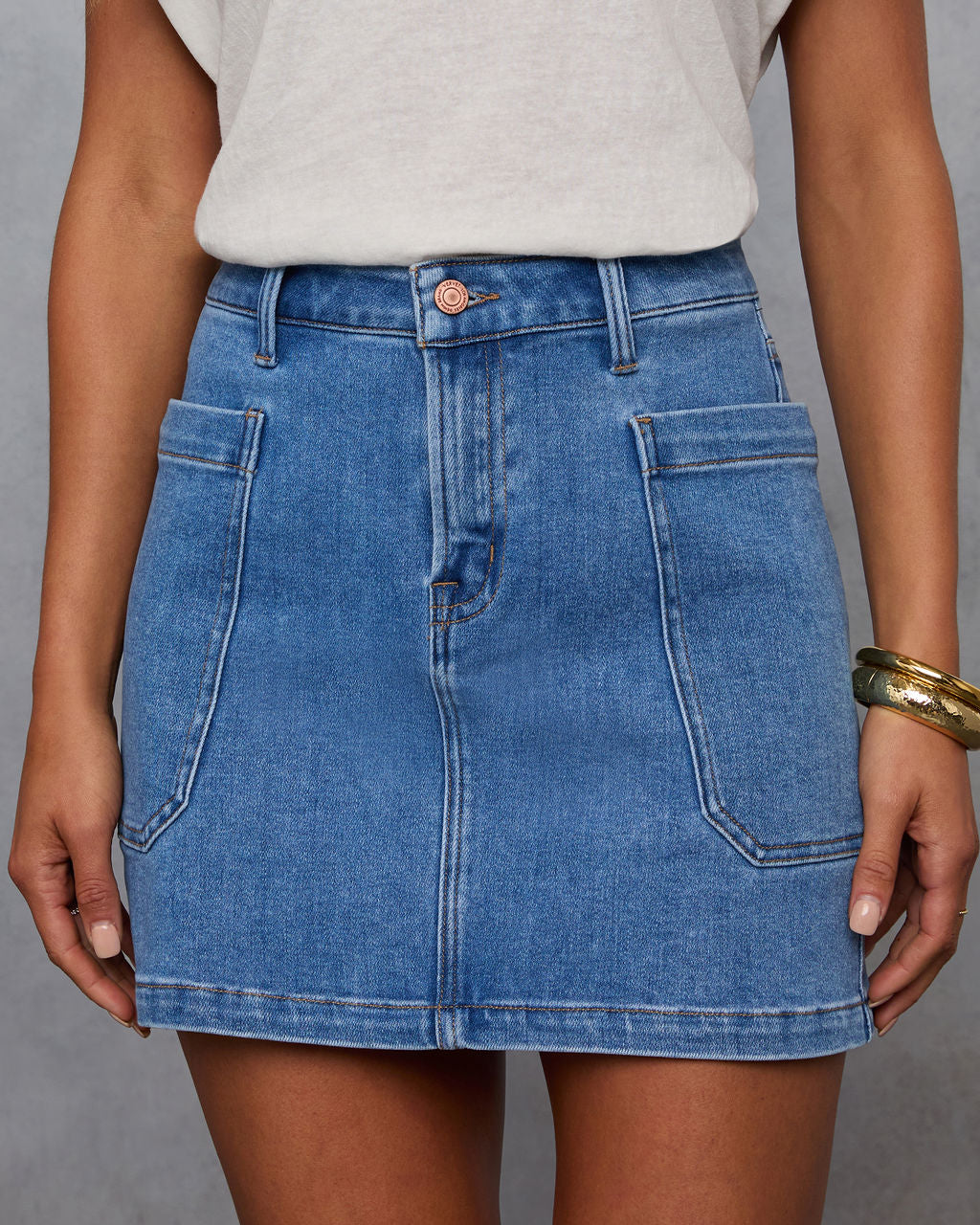 Belina Pocketed Mini Skirt-Vogue Logic