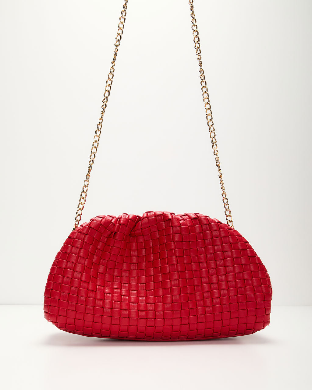 Janice Woven Leather Pouch Clutch-Vogue Logic