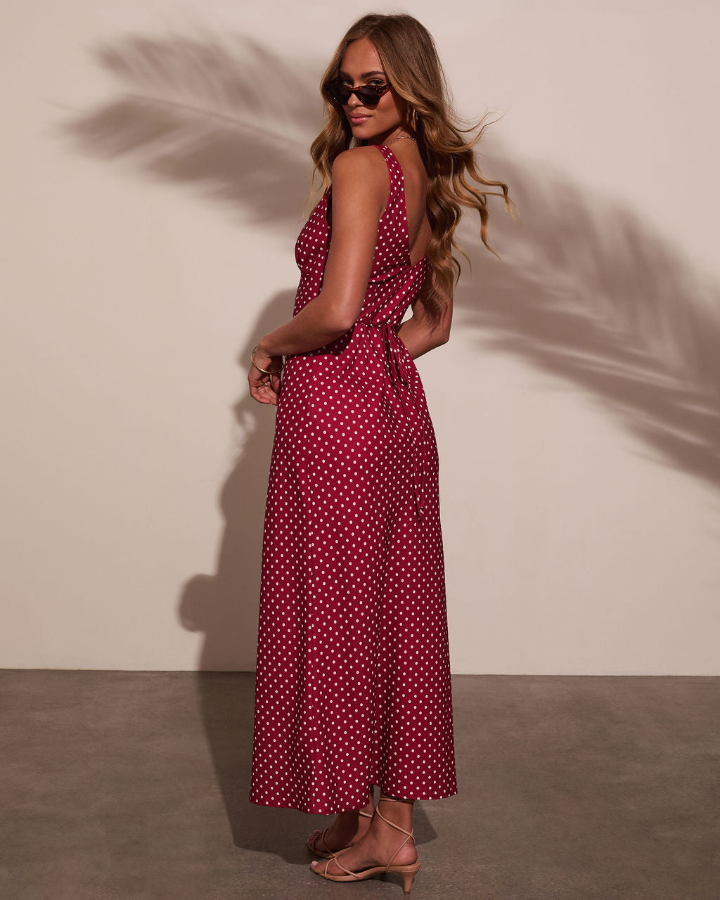Cherry Moon Polka Dot Maxi Dress-Vogue Logic