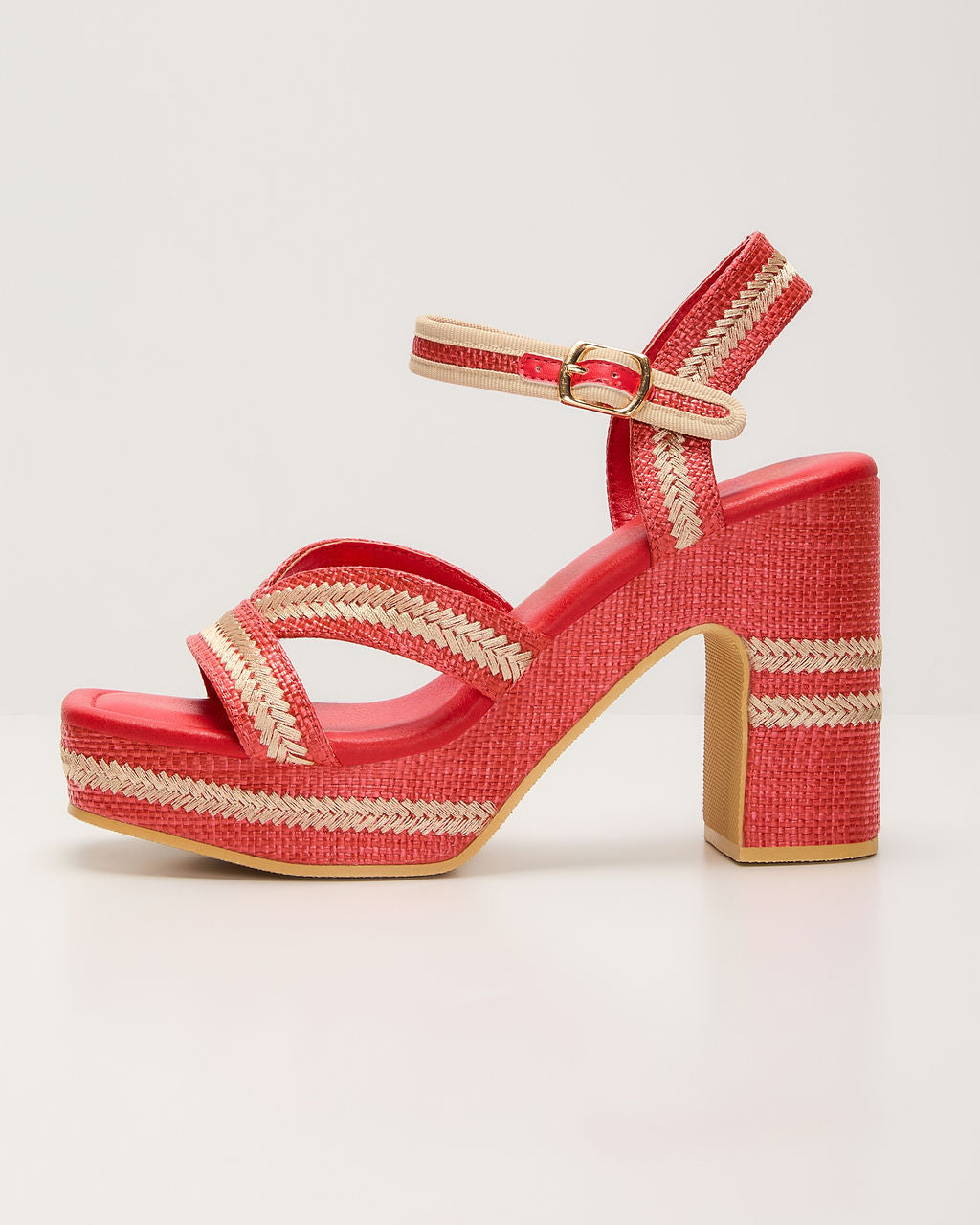 Josefine Embroidery Platform Heels-Vogue Logic