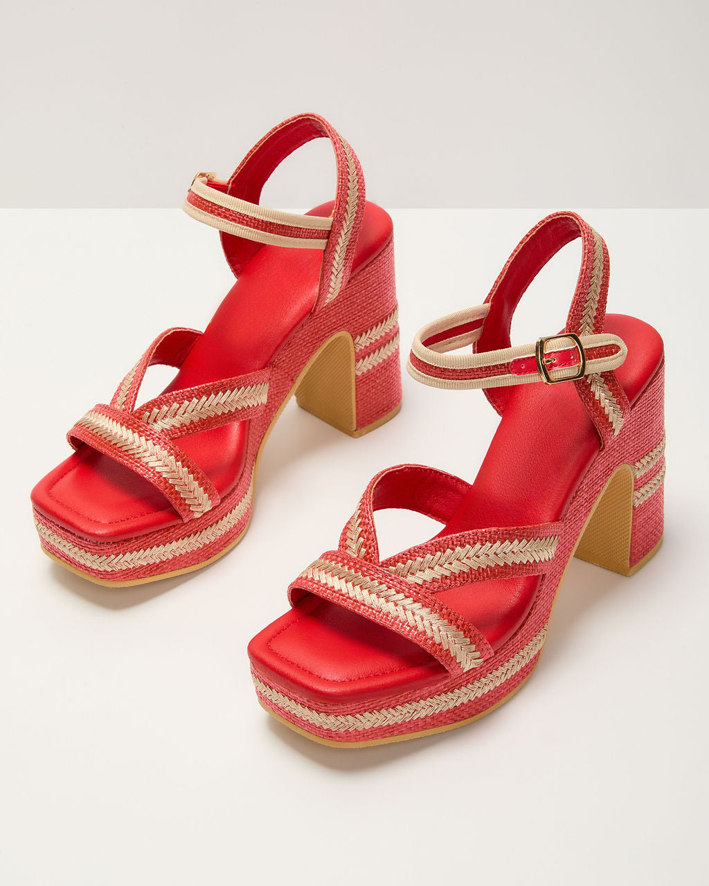 Josefine Embroidery Platform Heels-Vogue Logic