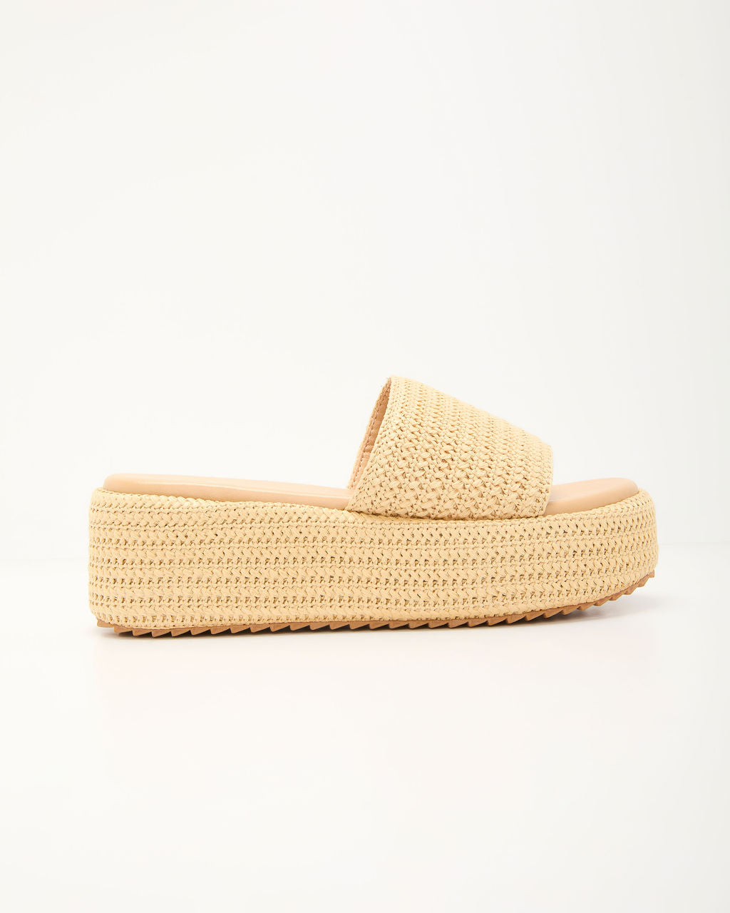 Klein Raffia Platform Sandals-Vogue Logic