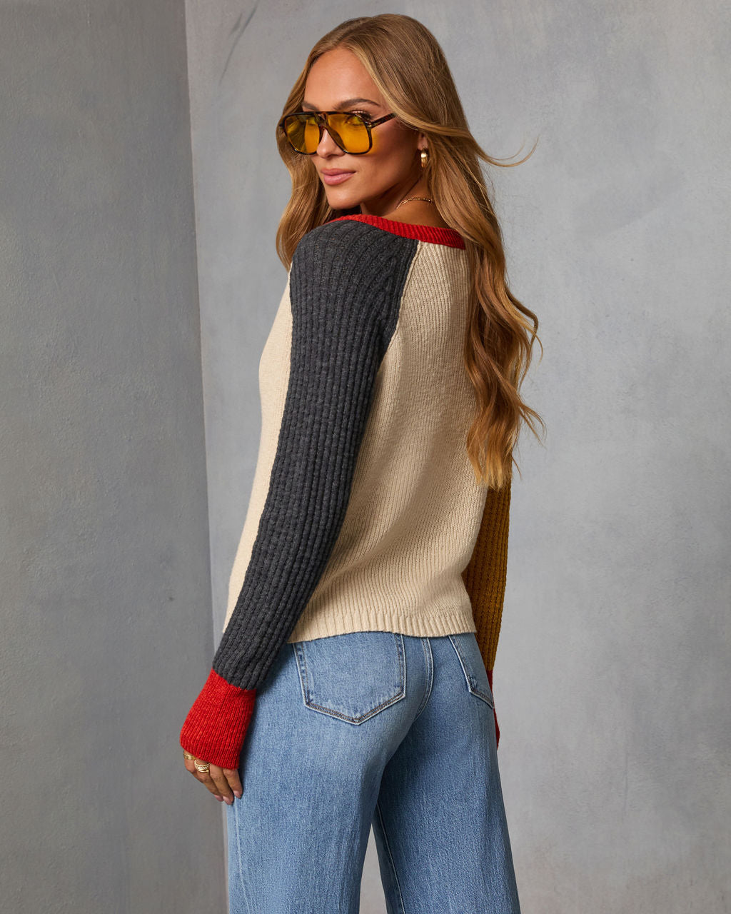 Celinda Knit Colorblock Cardigan-Vogue Logic