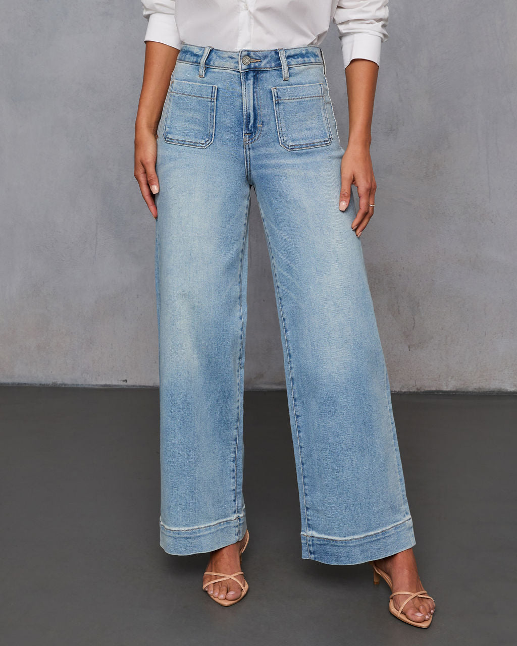 Janis Super Stretch Wide Leg Jeans-Vogue Logic
