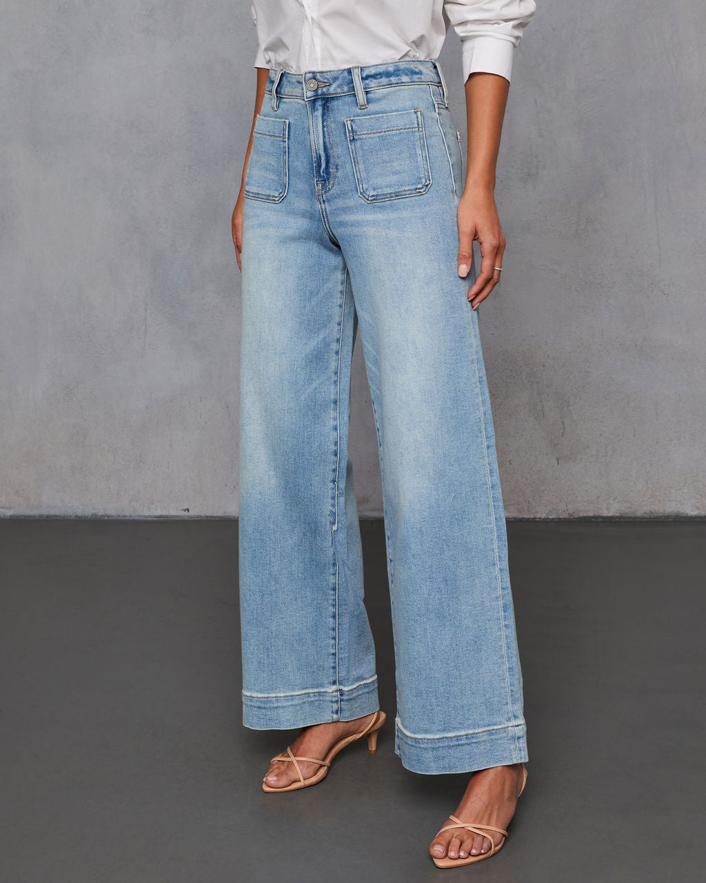 Janis Super Stretch Wide Leg Jeans-Vogue Logic