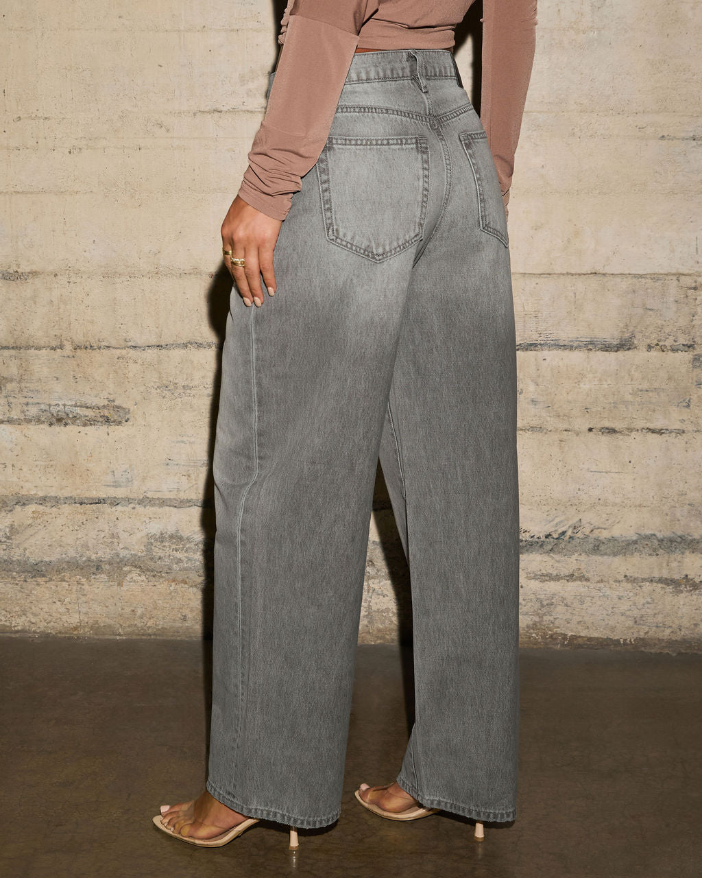 Birch Fade Rigid High Rise Barrel Jeans-Vogue Logic