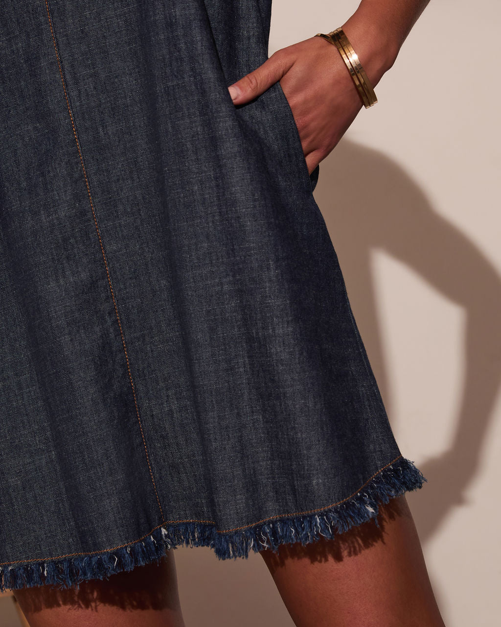 Alejandra Shift Denim Dress-Vogue Logic