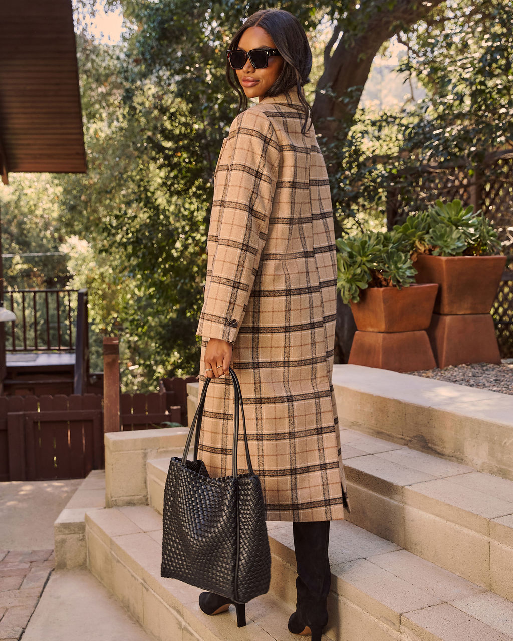 Cider Season Plaid Coat-Vogue Logic