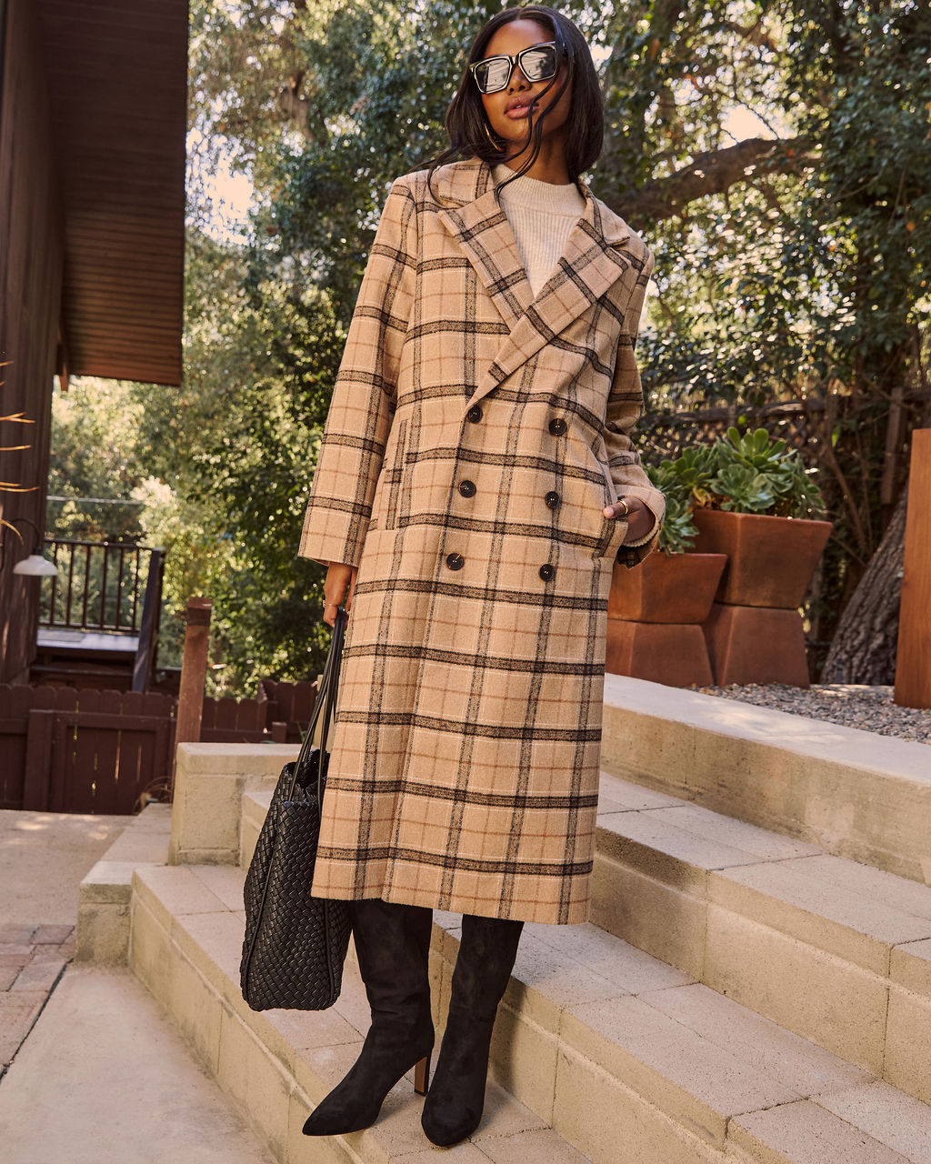 Cider Season Plaid Coat-Vogue Logic