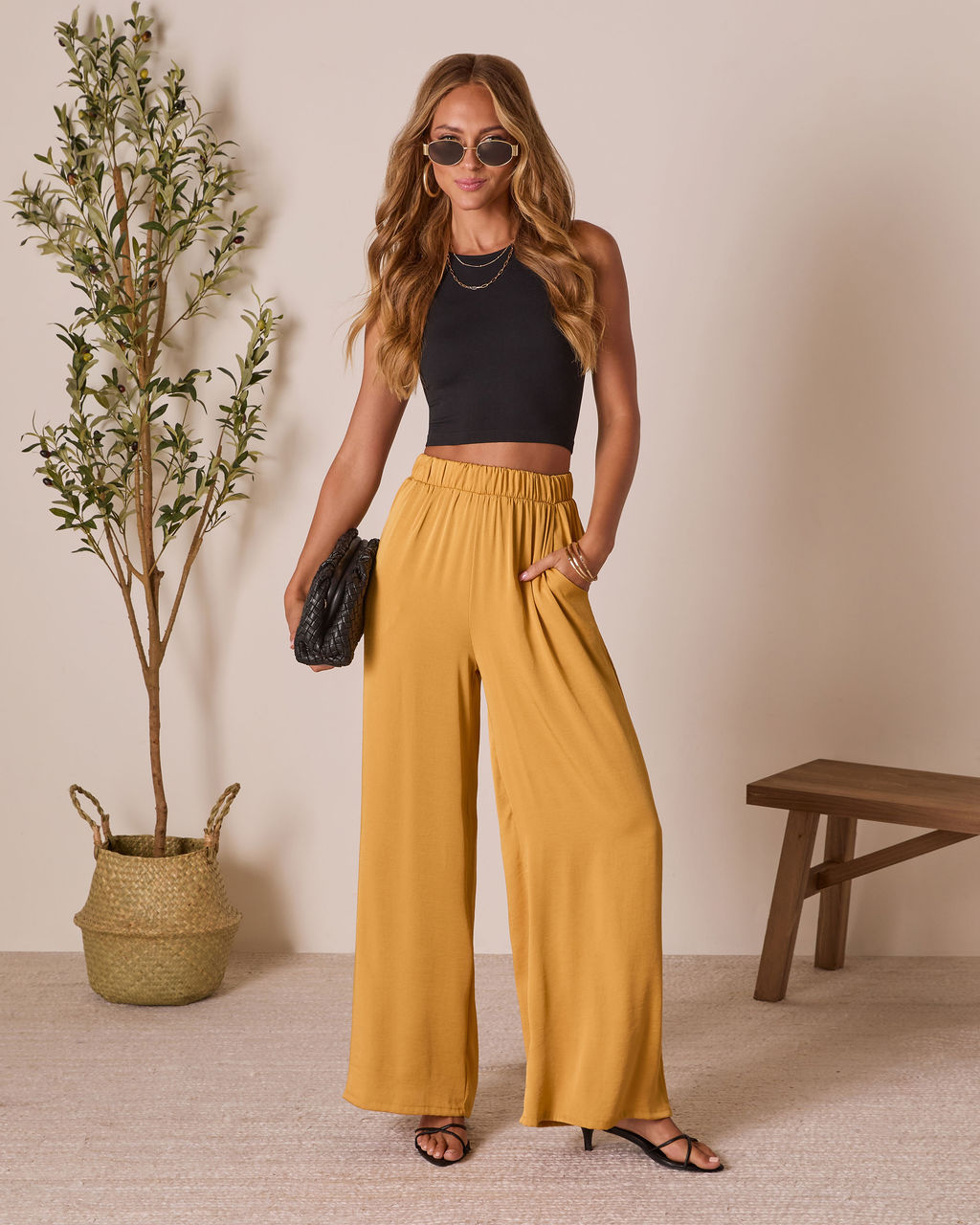 Better Days Wide Leg Pants-Vogue Logic