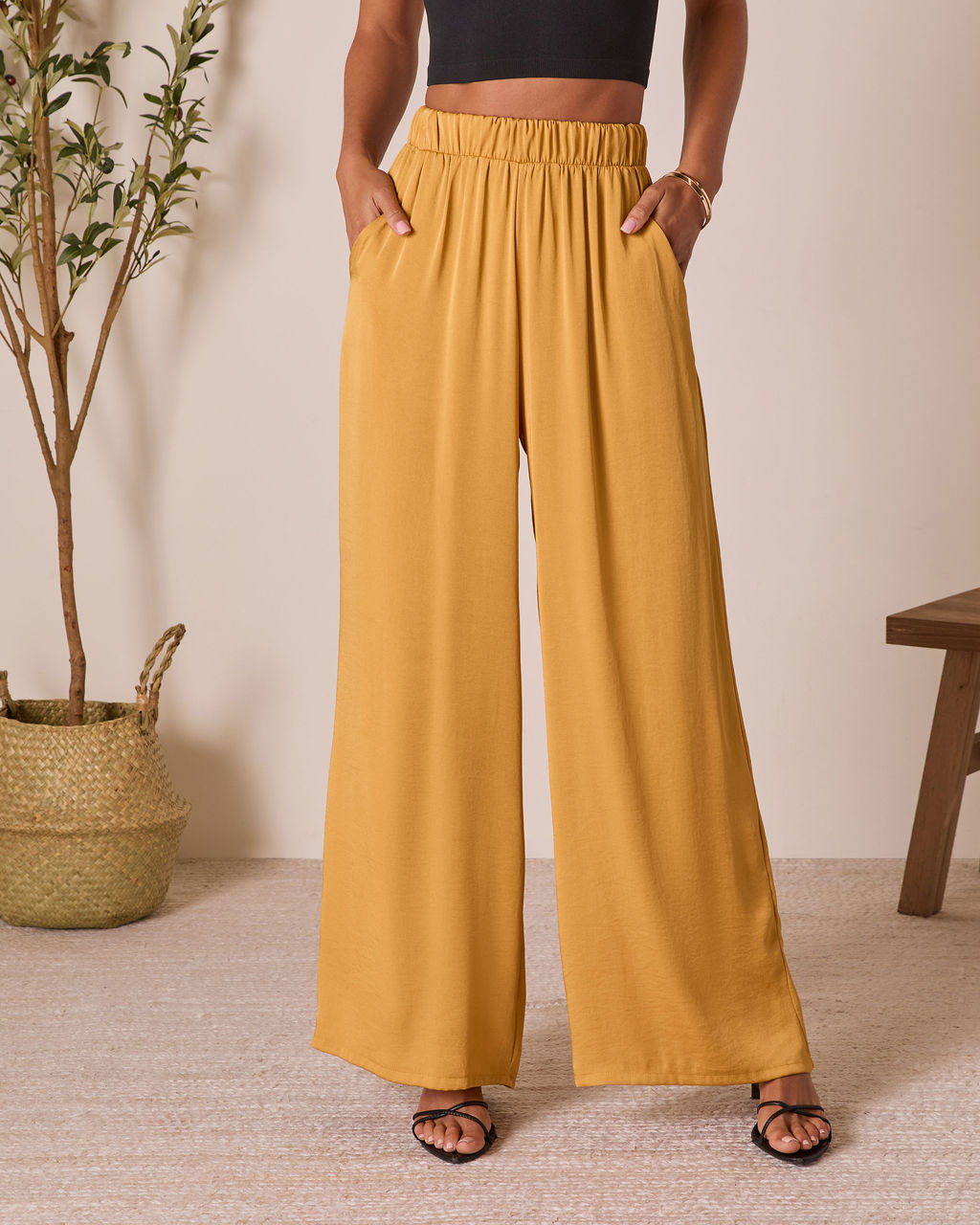 Better Days Wide Leg Pants-Vogue Logic