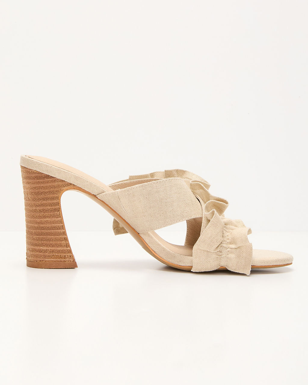 Adriel Heeled Ruffle Sandals-Vogue Logic