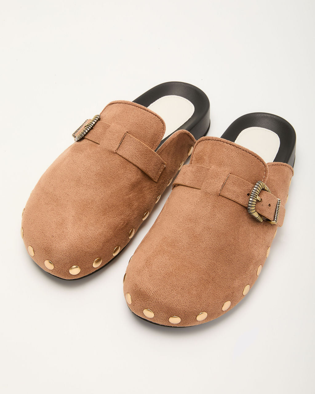 Telliah Faux Suede Studded Mule-Vogue Logic