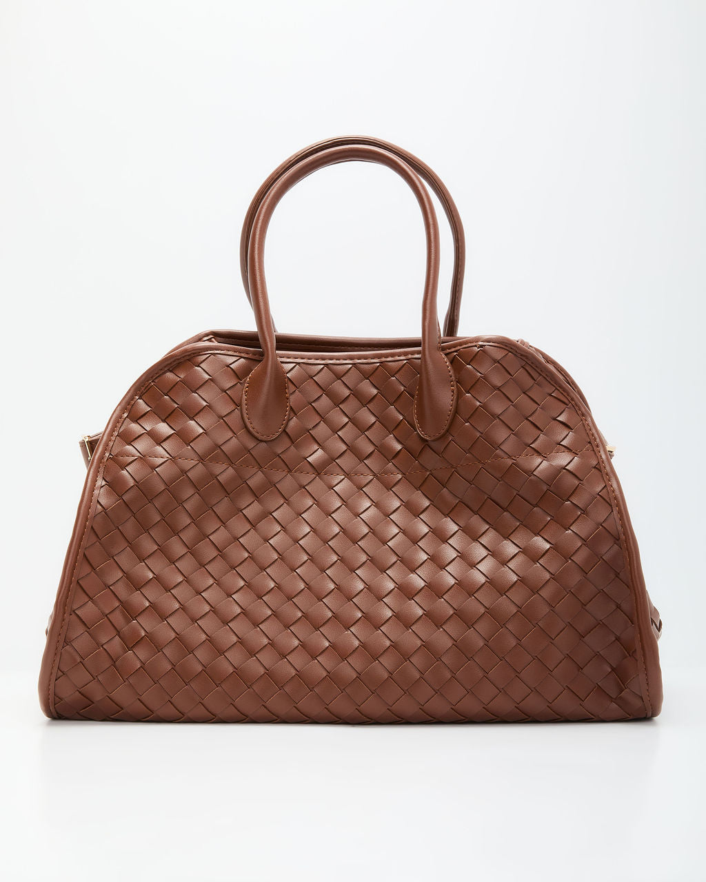 Blythe Woven Leather Satchel Bag-Vogue Logic