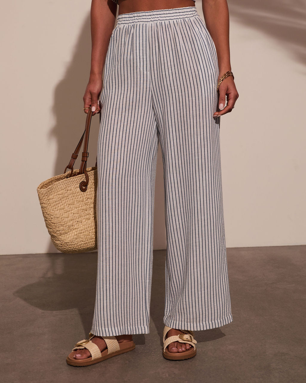 Perfect Streak Striped Wide Leg Pants-Vogue Logic