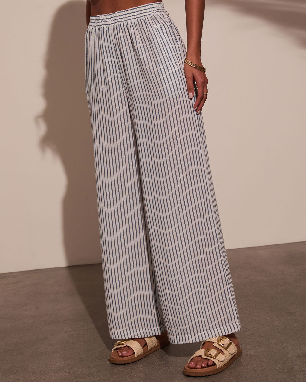 Perfect Streak Striped Wide Leg Pants-Vogue Logic