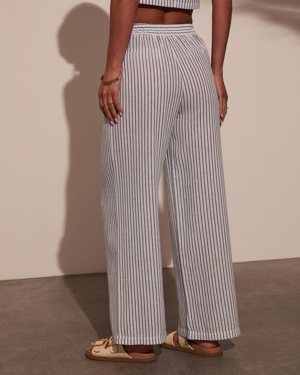 Perfect Streak Striped Wide Leg Pants-Vogue Logic