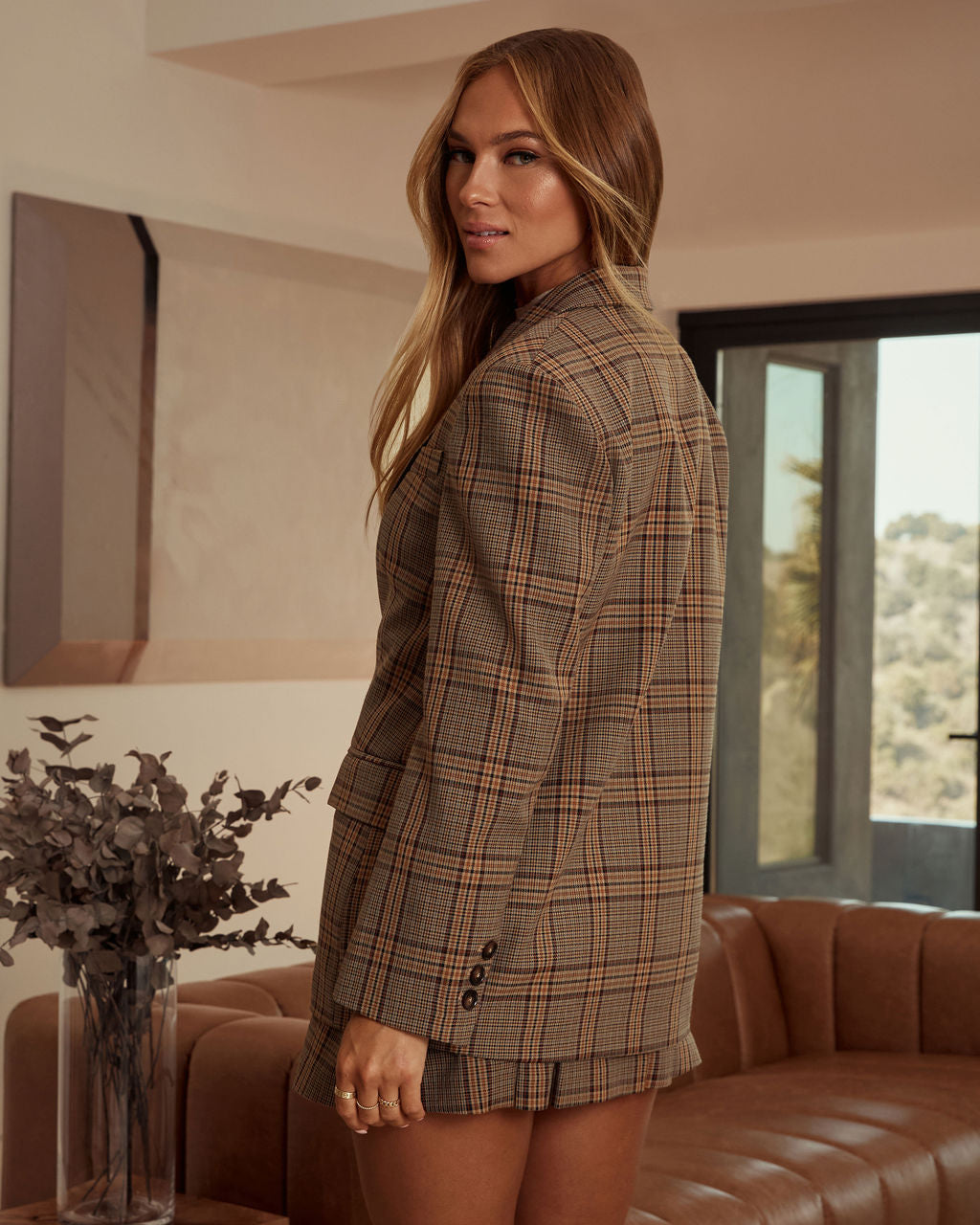 Binx Plaid Blazer-Vogue Logic