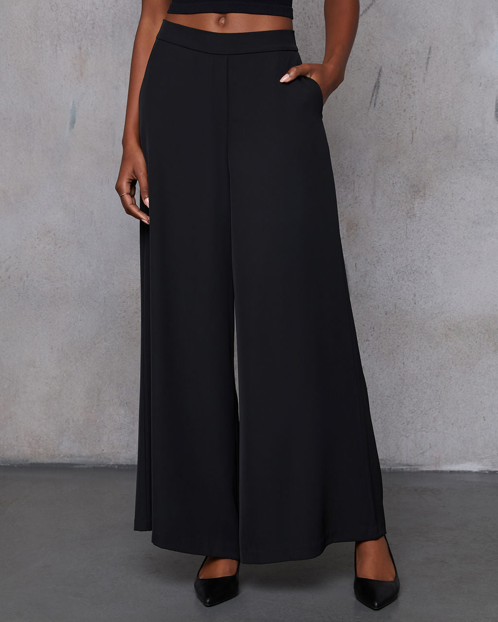 Madi Pocketed Wide Leg Pants-Vogue Logic