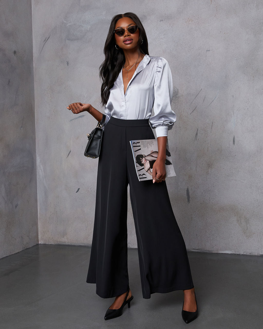 Madi Pocketed Wide Leg Pants-Vogue Logic