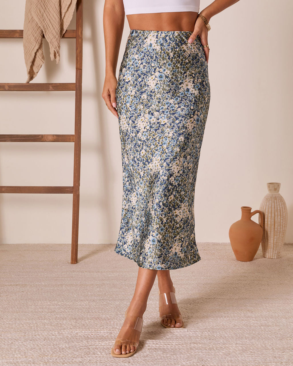 Poppy Dust Floral Maxi Skirt-Vogue Logic