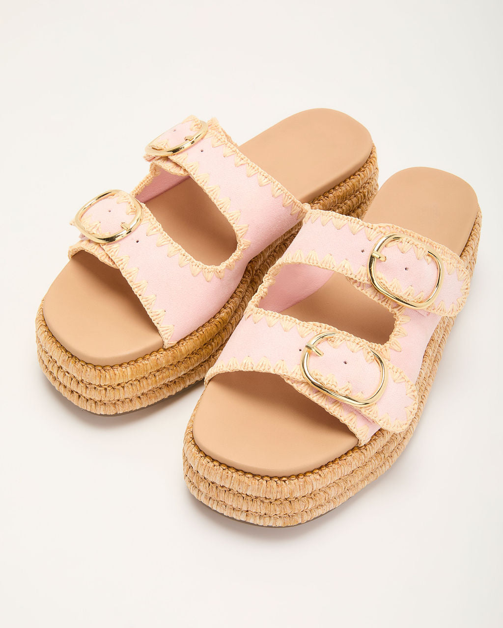 Heidi Woven Platform Sandals-Vogue Logic