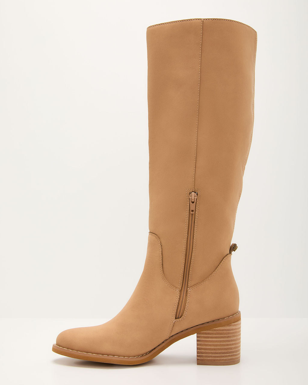 Maple Butter Faux Leather Knee High Riding Boot-Vogue Logic