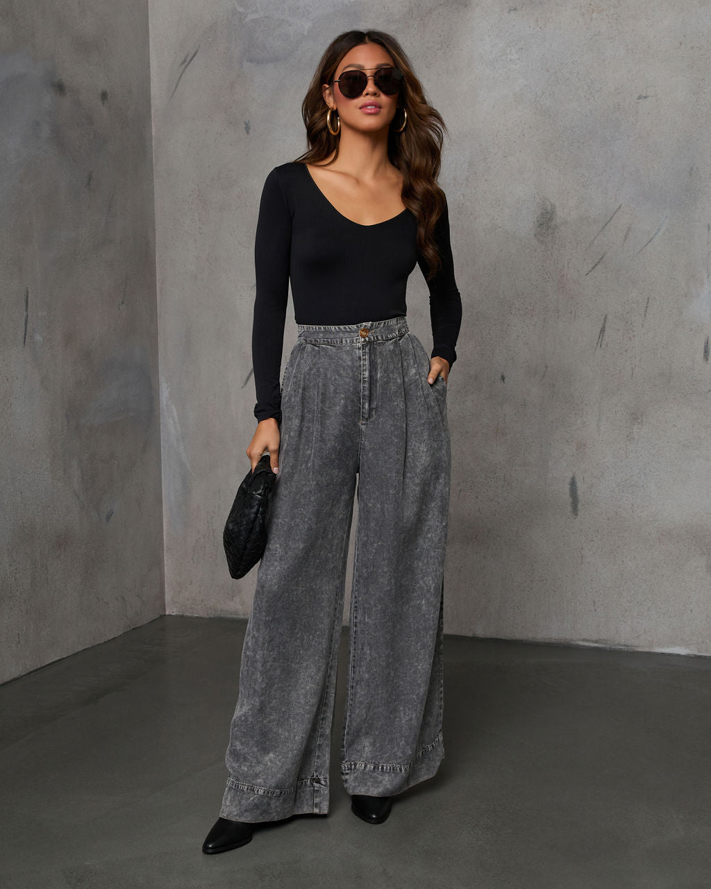 Kinslei High Rise Wide Leg Pants-Vogue Logic