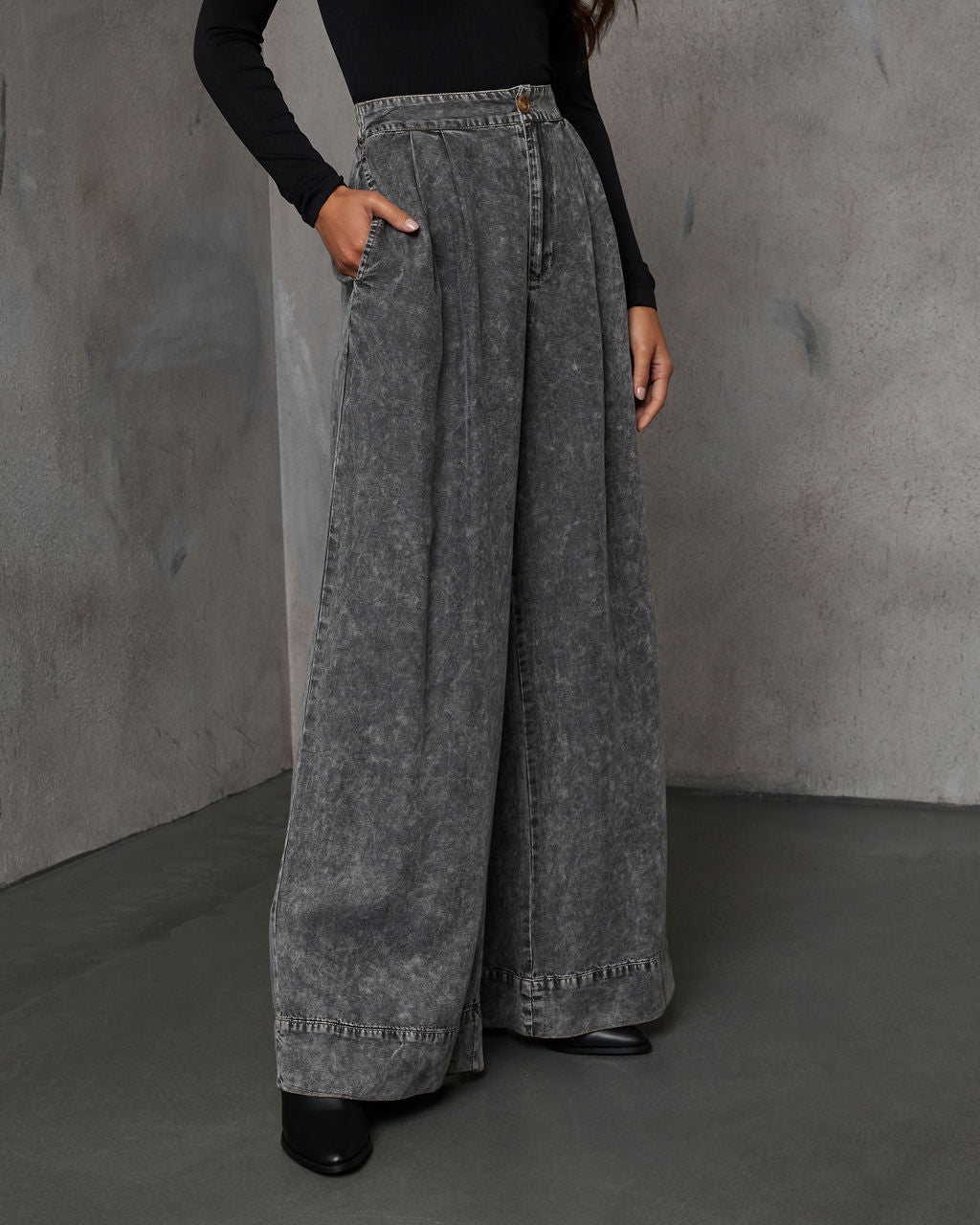 Kinslei High Rise Wide Leg Pants-Vogue Logic