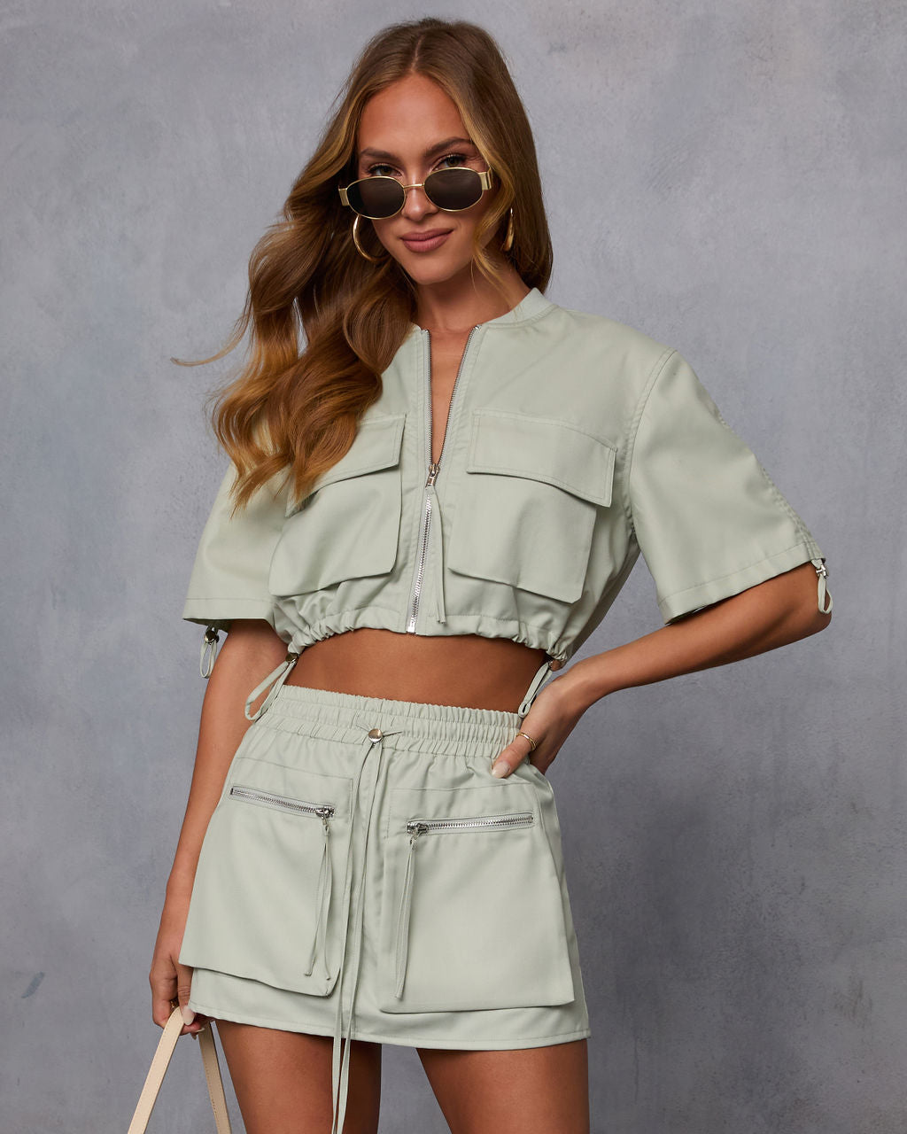 Minimal Muse Cargo Pull Cord Jacket-Vogue Logic