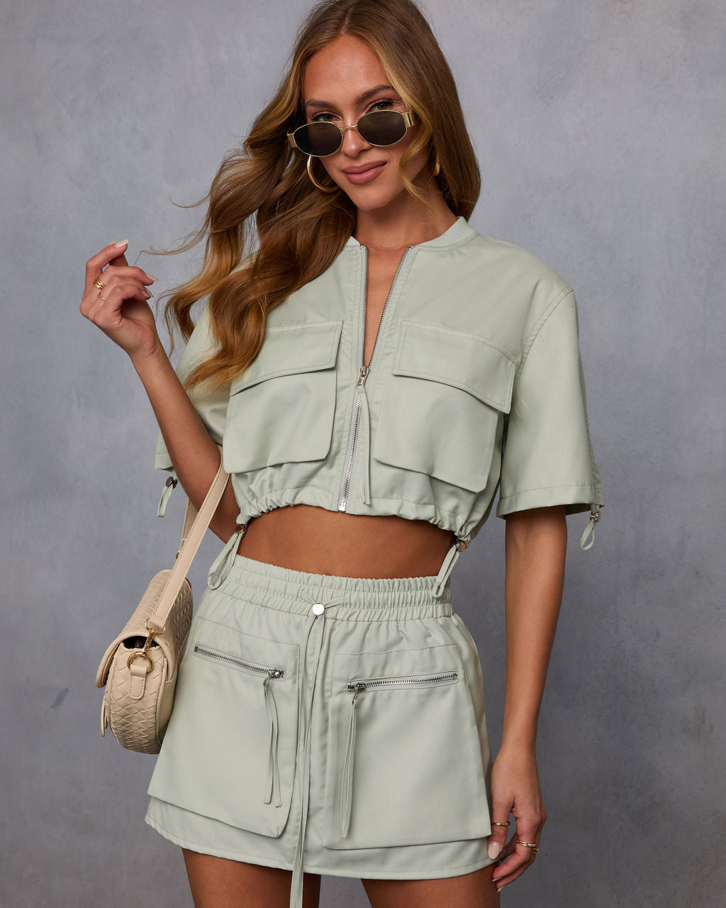 Minimal Muse Cargo Pull Cord Jacket-Vogue Logic