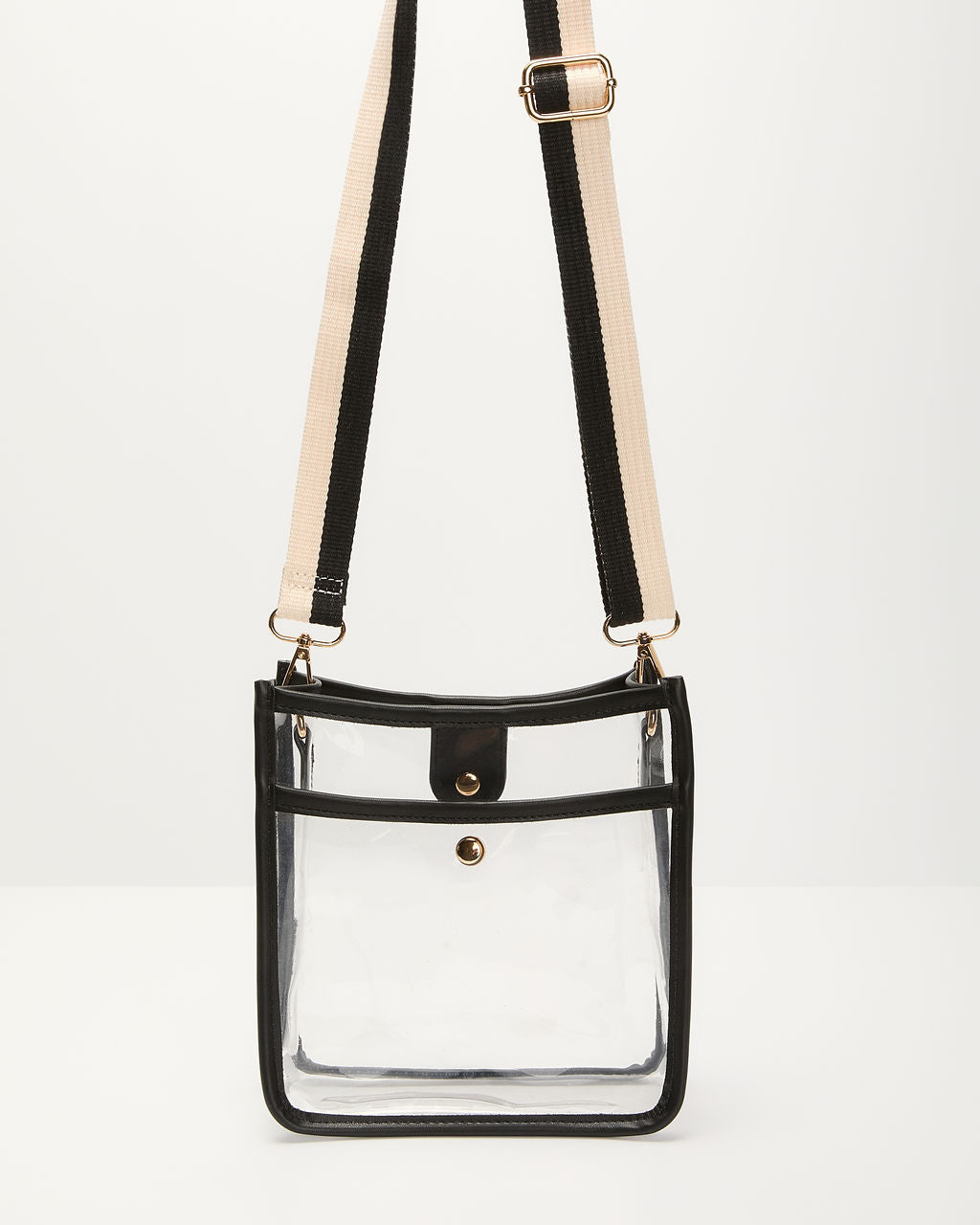 Bag Check Clear PVC Crossbody Bag-Vogue Logic