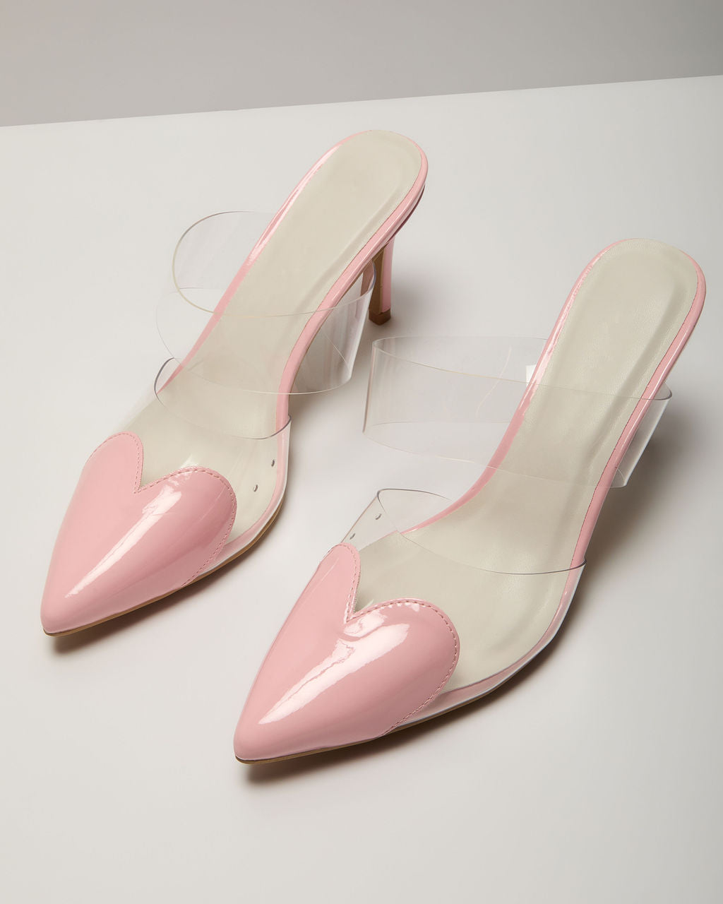 Queen Of Hearts Suede Heeled Mule-Vogue Logic