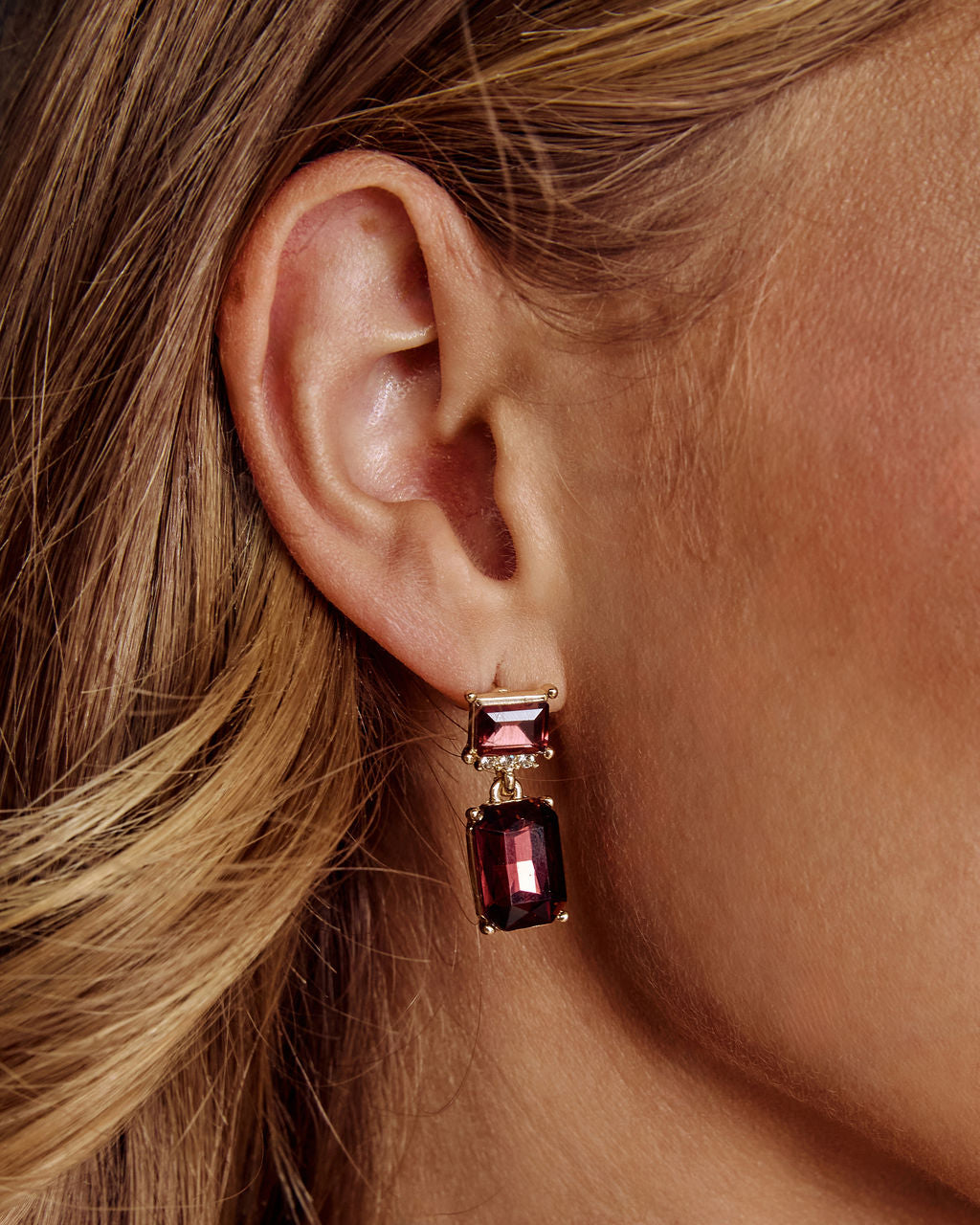 Autumn Glow Gemstone Drop Earrings-Vogue Logic