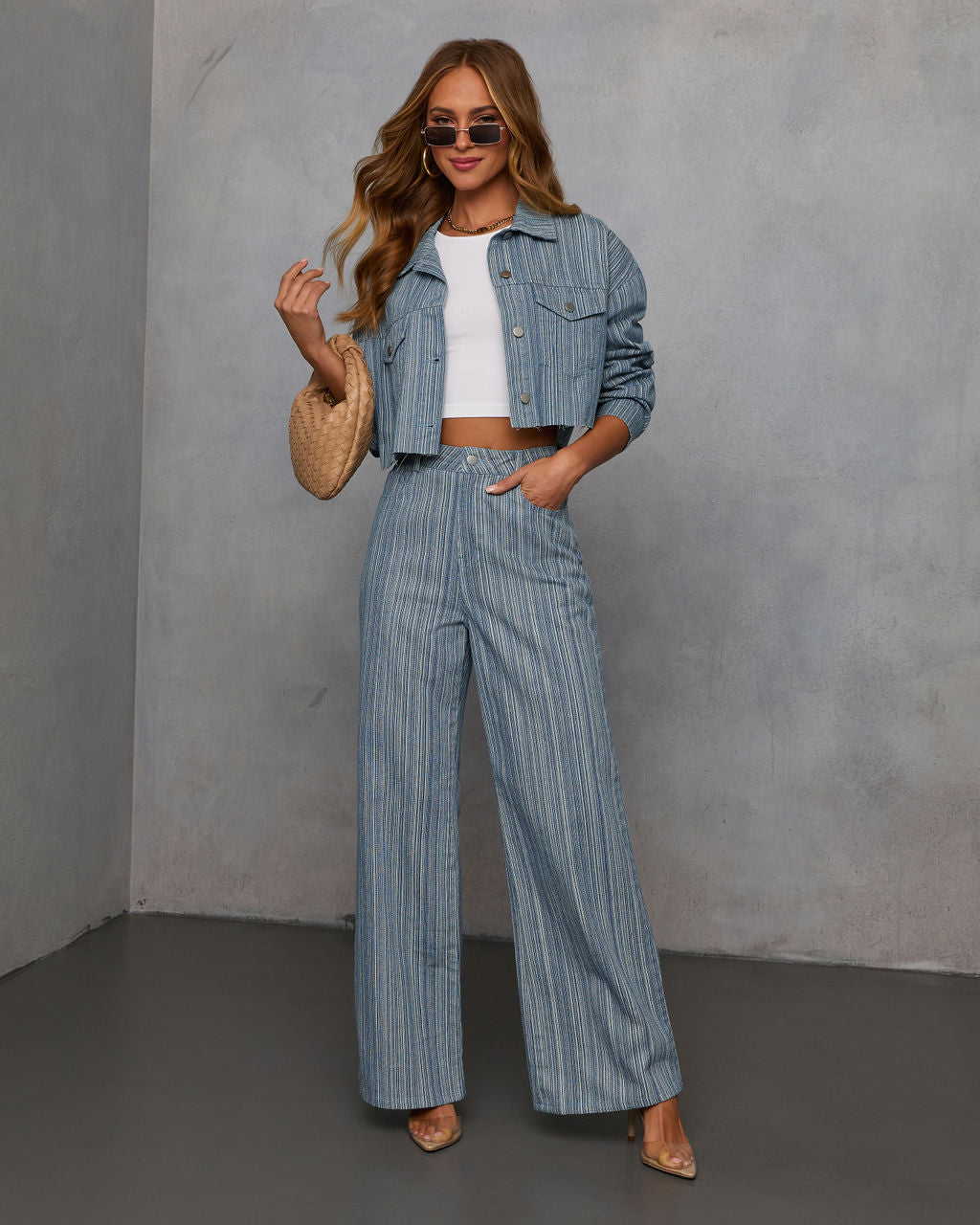 Silver Belles Frayed Denim Jacket-Vogue Logic