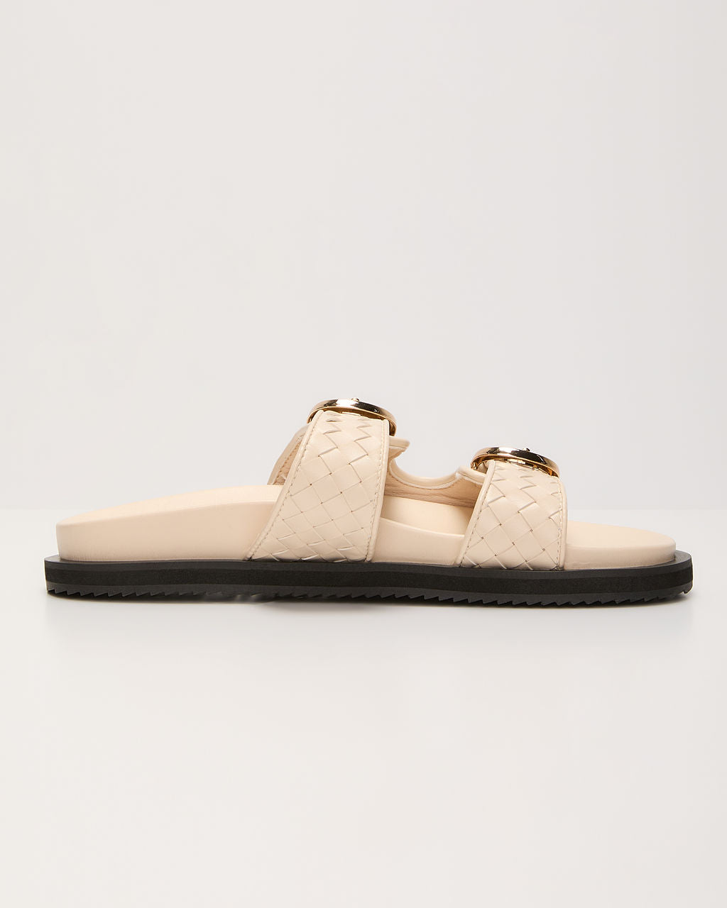 Kaylah Woven Buckle Sandals-Vogue Logic