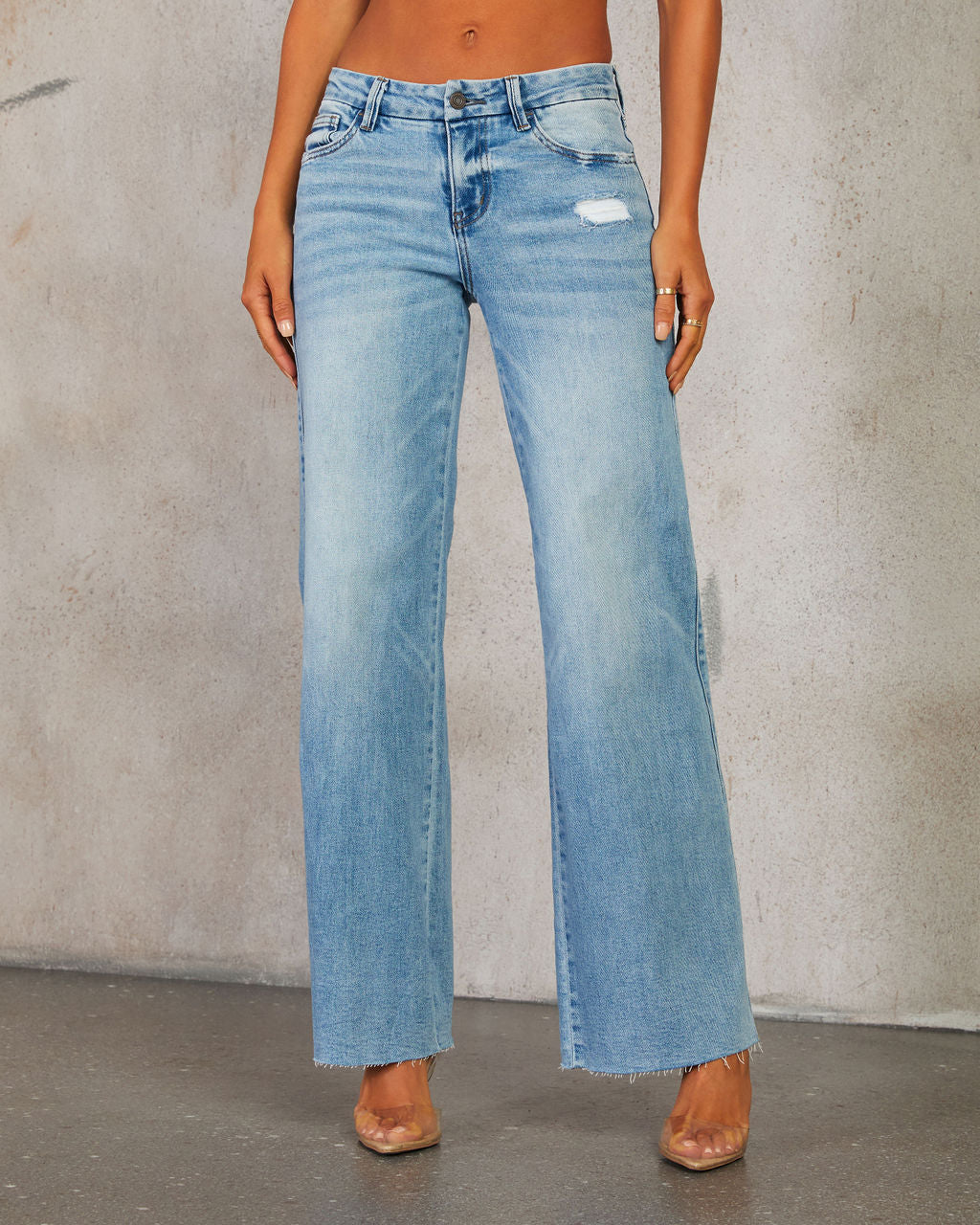 Ellison Mid Rise Wide Leg Jeans-Vogue Logic