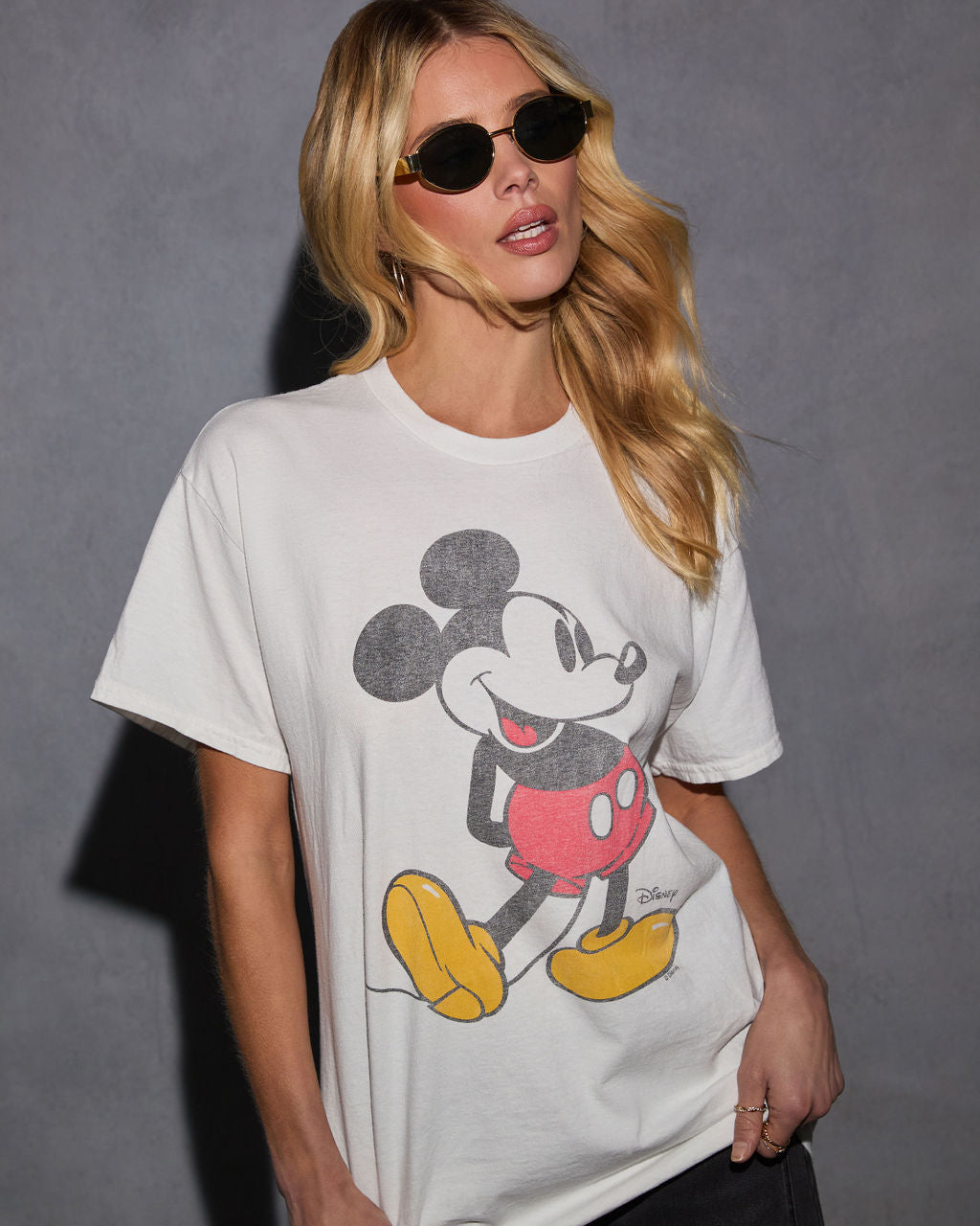 Mickey Mouse Short Sleeve Graphic Tee-Vogue Logic