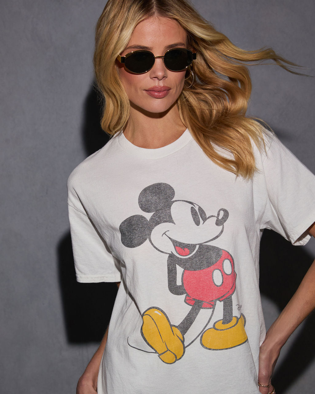 Mickey Mouse Short Sleeve Graphic Tee-Vogue Logic
