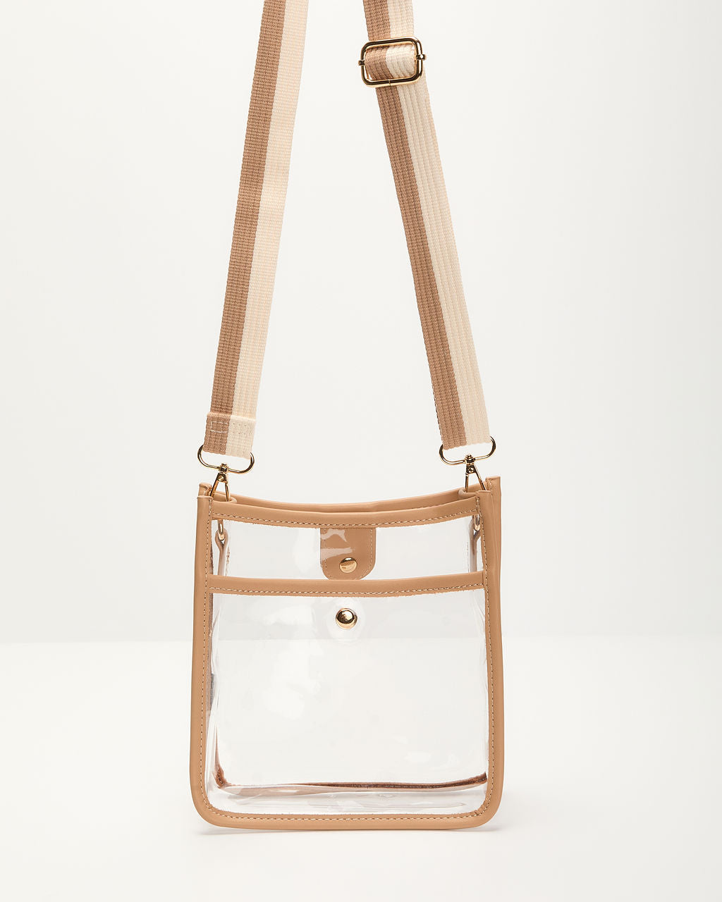Bag Check Clear PVC Crossbody Bag-Vogue Logic
