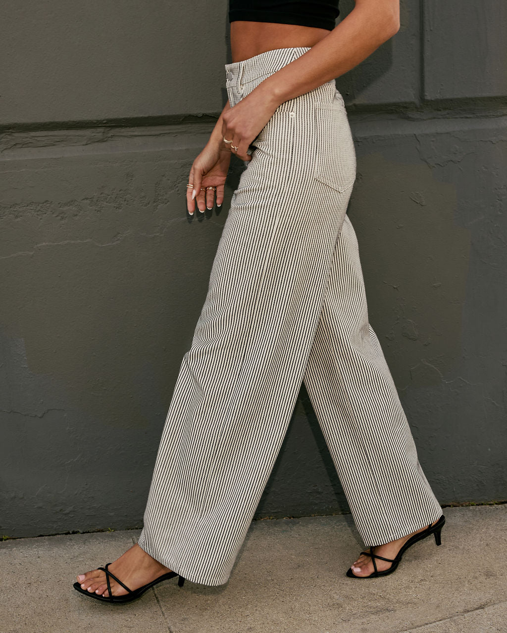 Skyline Striped Straight Leg Pants-Vogue Logic
