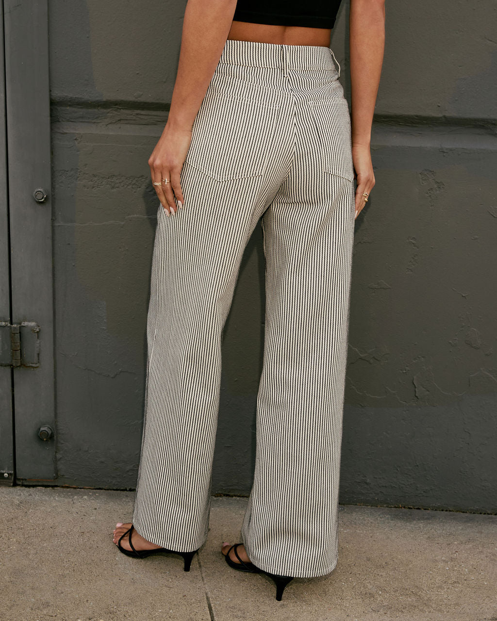Skyline Striped Straight Leg Pants-Vogue Logic