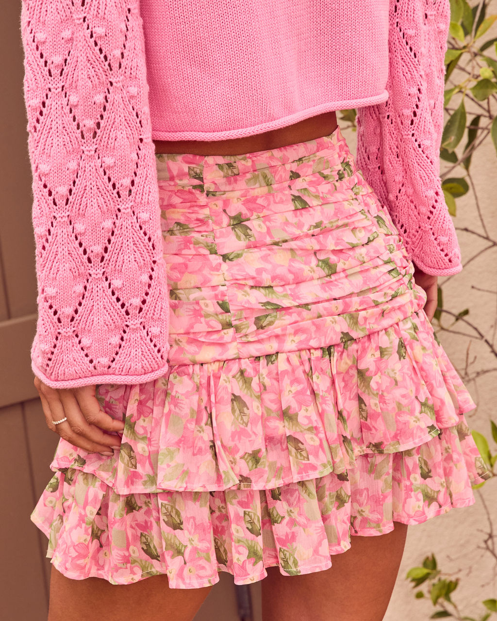 Radiant Day Tiered Mini Skirt-Vogue Logic