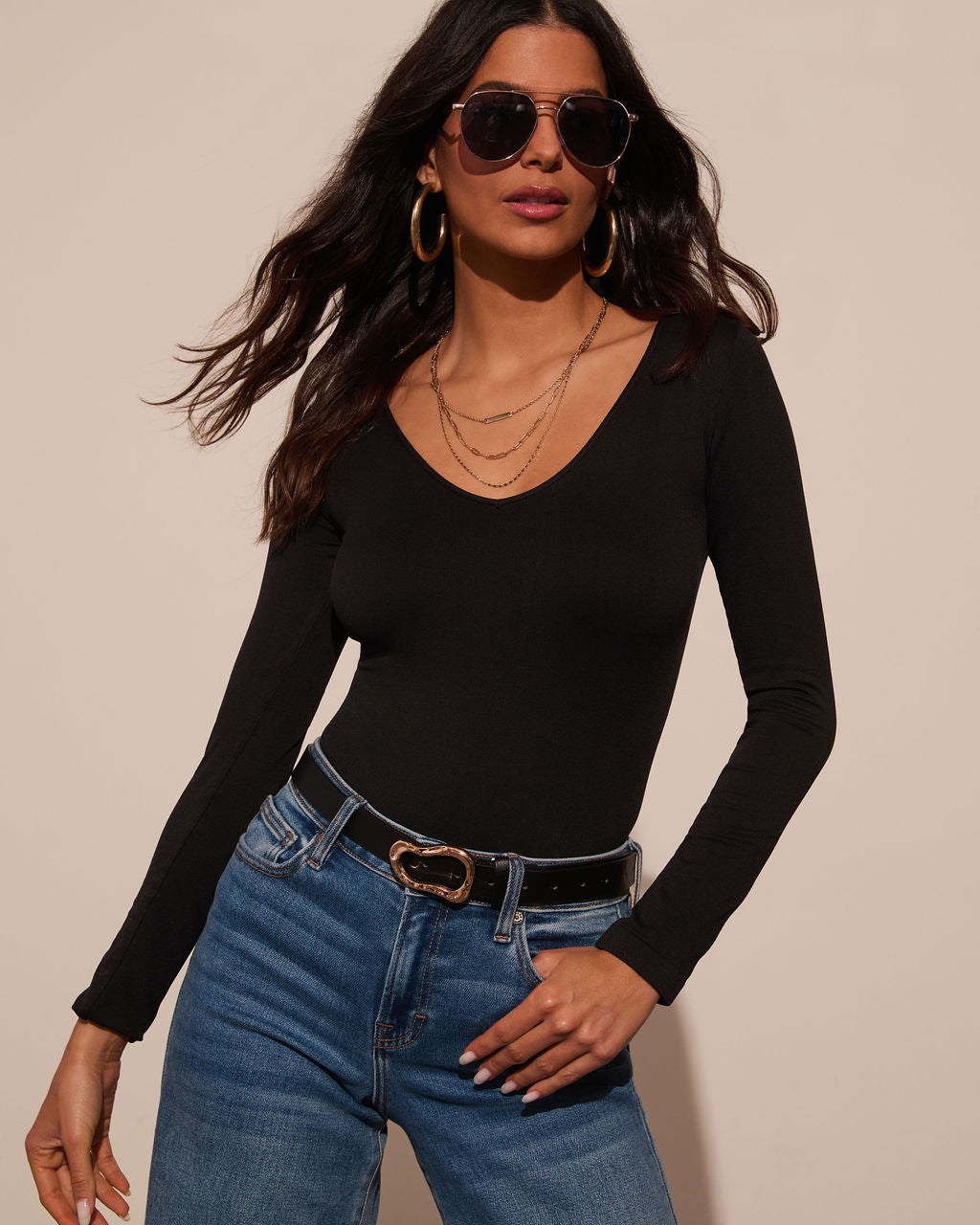 Clarisse Gold Buckle Leather Belt-Vogue Logic