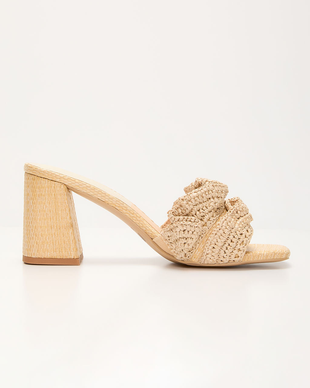 Palm Hour Crochet Gathered Detail Mules-Vogue Logic