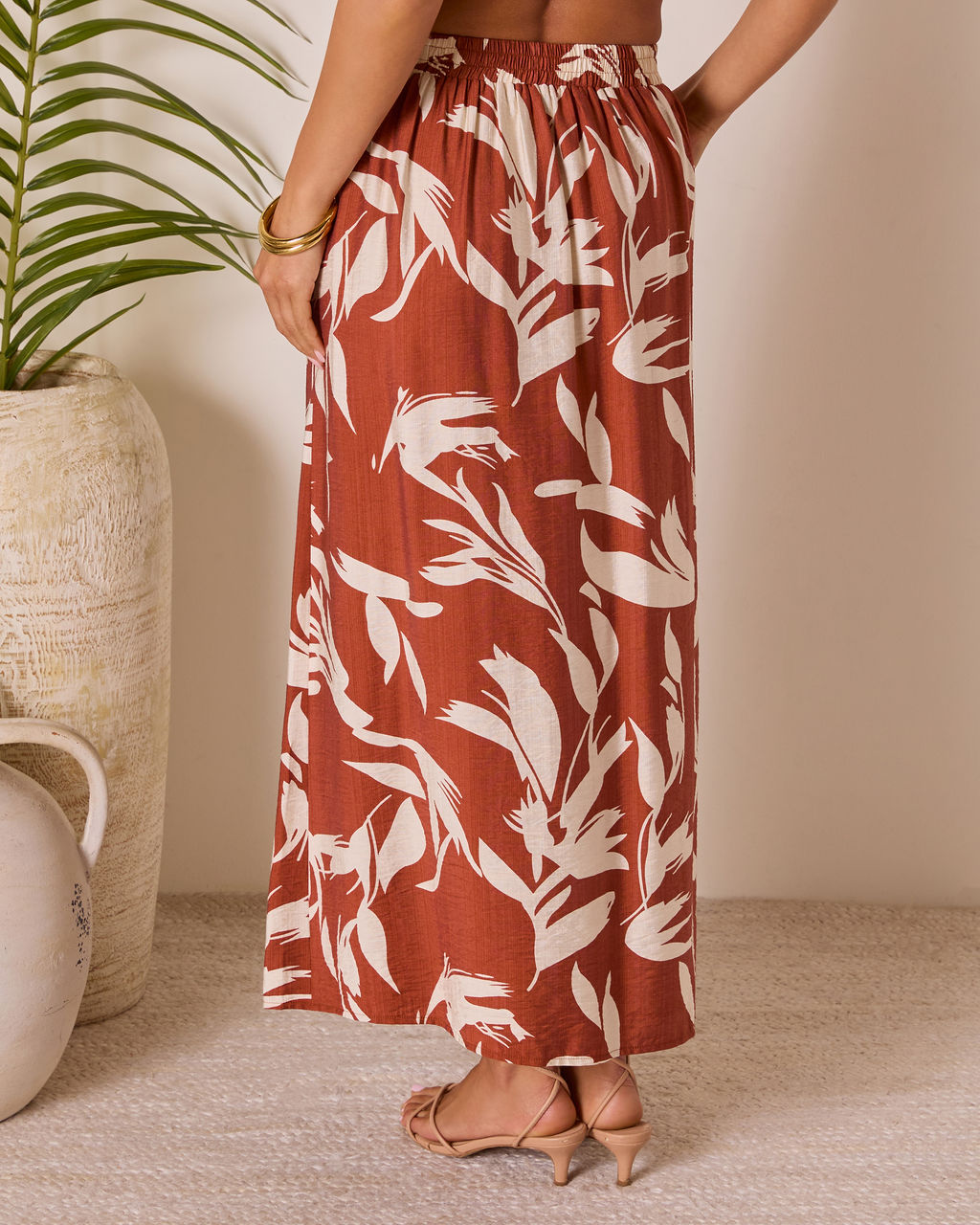 Roslina Tassel Tie Maxi Skirt-Vogue Logic