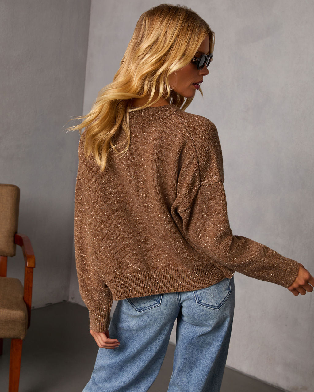 Low Sun Relaxed Crew Neck Sweater-Vogue Logic