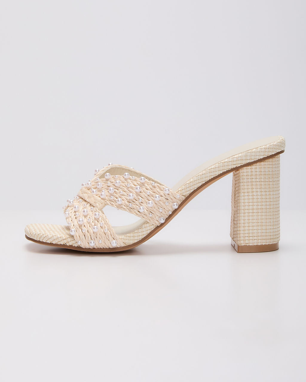 Celena Pearl Embellished Mules-Vogue Logic