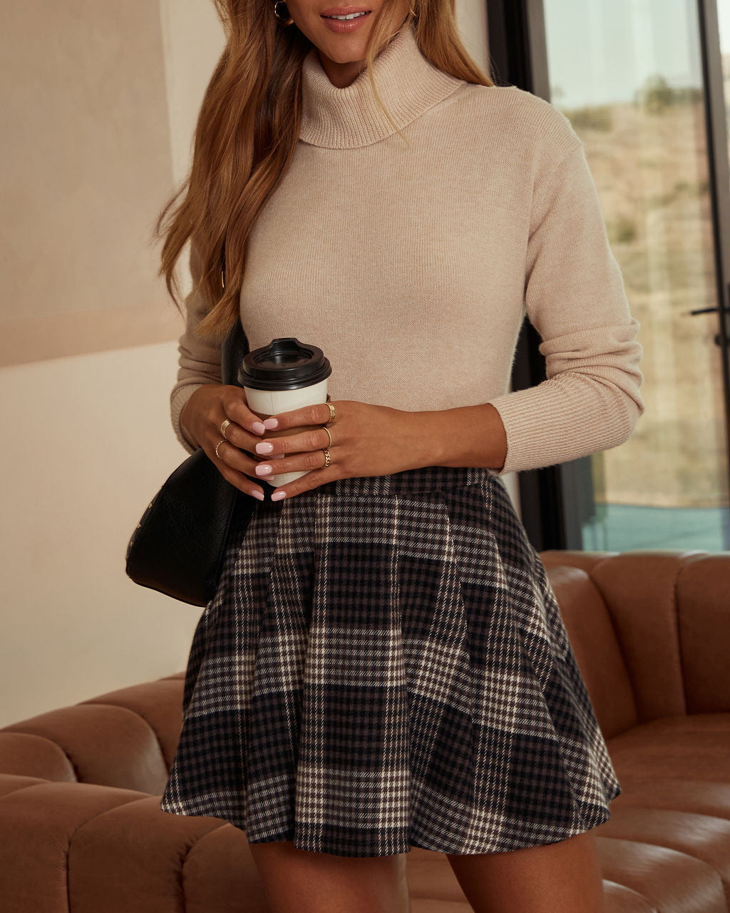 Faith Turtleneck Knit Sweater-Vogue Logic